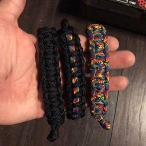 Three paracord bracelets